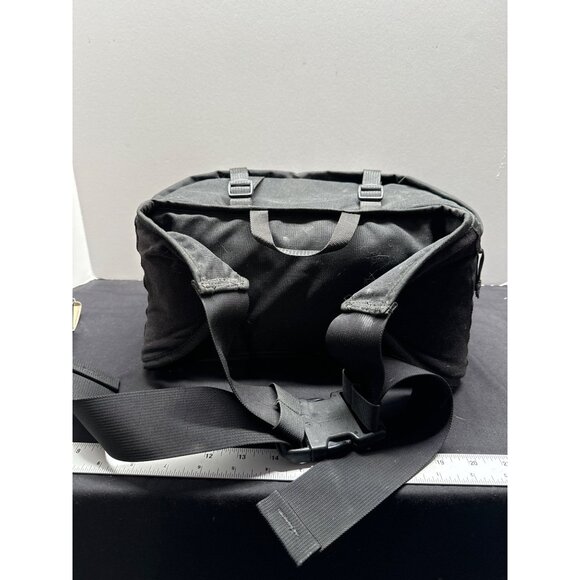 L.L. Bean Black Canvas Waist Bag With Adjustable Strap & Multiple Pockets - Picture 7 of 12